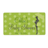 Grüne Silhouette Kinderdusche Wasserflaschen Etike (Vorne)