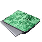 Grüne Silhouette Laptopschutzhülle (Vorne Knopf)