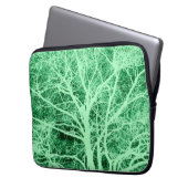 Grüne Silhouette Laptopschutzhülle (Vorderseite Links)