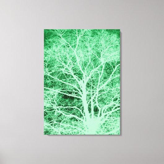Grüne Silhouette Leinwanddruck (Vorderseite)