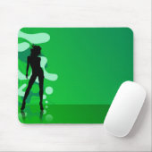 Grüne Silhouette Mousepad (Mit Mouse)