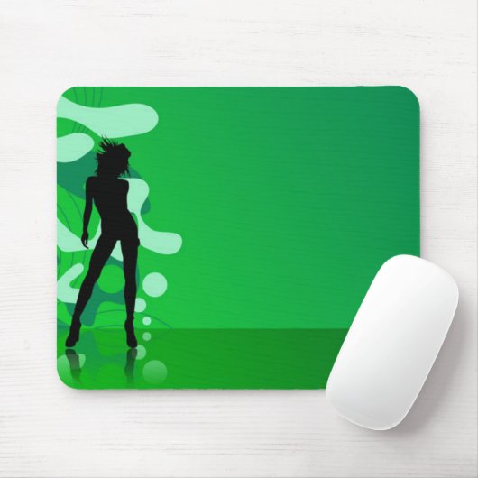 Grüne Silhouette Mousepad (Mit Mouse)