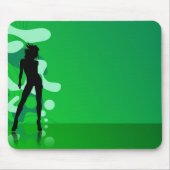 Grüne Silhouette Mousepad (Vorne)