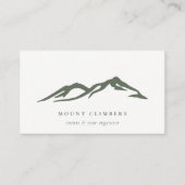 Grüne Silhouette Sketch Klettern Camping Visitenkarte (Vorderseite)