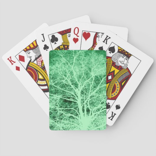 Grüne Silhouette Spielkarten (Rückseite)