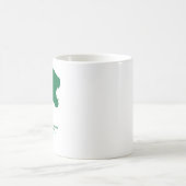 Grüne Silhouetten der Kunsthochschule Kaffeetasse (Mittel)