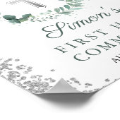 Grüne Silver First Heilige Kommunion Willkommen Poster (Ecke)