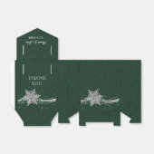 Grüne Silver Snowflakes Winter Hochzeitsvorgeschen Geschenkschachtel (Ungefaltet)