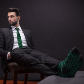 Grüne Skala der Rechtsanwälte Krawatte