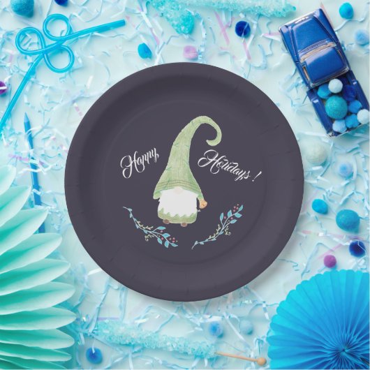 Grüne skandinavische Gnome Holiday Paper Teller (Party)