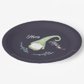 Grüne skandinavische Gnome Holiday Paper Teller (Schrägansicht)