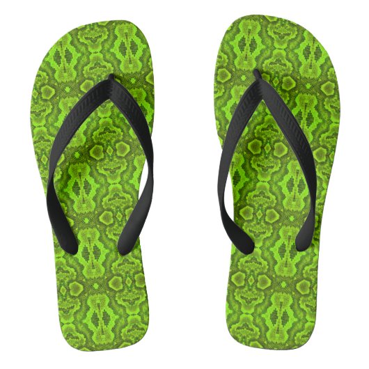 Grüne Skin Texture Flip Flops Badesandalen (Fußbett)