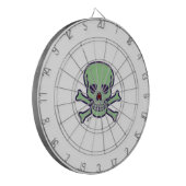 Grüne Skull-Weiße Dartscheibe (Vorderseite Links)