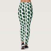 Grüne Skulpturen Muster Leggings (Rückseite)