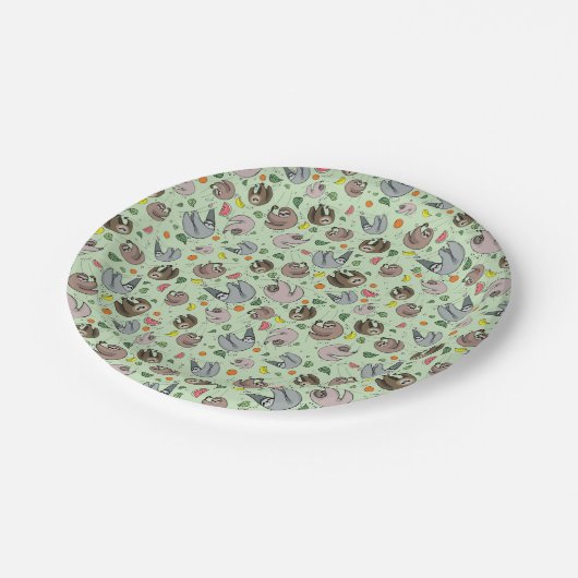 Grüne Slots Pappteller (Schrägansicht)