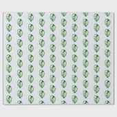 Grüne Smaragd-Kristalle Geburtstag Geschenkpapier (Flach)