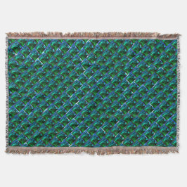 Grüne Smaragde und Kurven unter Nickelgitter Decke