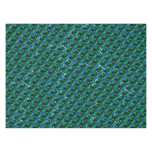 Grüne Smaragde und Kurven unter Nickelgitter Tischdecke (Vorderseite (Horizontal))