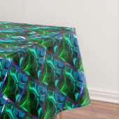 Grüne Smaragde und Kurven unter Nickelgitter Tischdecke (Beispiel)