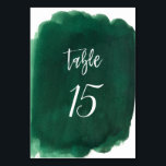 Grüne Smaragdgrün Moderne Hochzeit Tischnummer<br><div class="desc">Grüne Smaragdgrün Moderne Hochzeit</div>