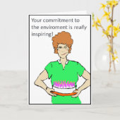 Grüne Smirk-Geburtstags-Karte Karte (Gelbe Blume)