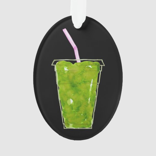 Grüne Smoothie Personalisiert Ornament (Rückseite)
