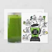 Grüne Smoothie-Rezept Postkarte (Vorne/Hinten)