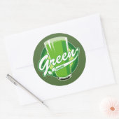 Grüne Smoothie-Sticker Runder Aufkleber (Umschlag)