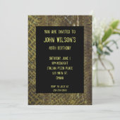 Grüne Snakeskin Erwachsene Einladung zum Geburtsta (Stehend Vorderseite)