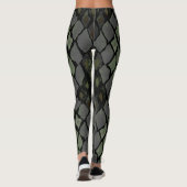 Grüne Snakeskin-Leggings Leggings (Rückseite)
