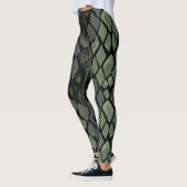 Grüne Snakeskin-Leggings Leggings (Links)