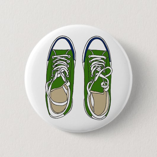 Grüne Sneakers Button (Vorderseite)