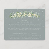 Grüne Snowberry+Eukalyptus Garland Hochzeitsinform Begleitkarte (Vorderseite)