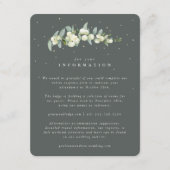 Grüne Snowberry+Eukalyptus Stem Hochzeitdetails Begleitkarte (Vorderseite)