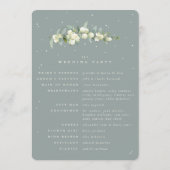 Grüne Snowberry+Eukalyptus Stem Wedding Programm (Rückseite)