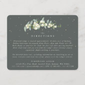 Grüne Snowberry+Eukalyptus Stem Wedding Route Begleitkarte (Vorderseite)