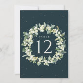 Grüne Snowberry+Eukalyptus Weihnachtsfeiertage Tis (Vorderseite)