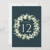 Grüne Snowberry+Eukalyptus Weihnachtsfeiertage Tis (Rückseite)