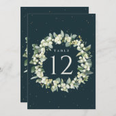 Grüne Snowberry+Eukalyptus Weihnachtsfeiertage Tis (Vorne/Hinten)