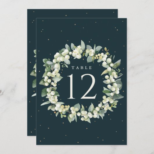 Grüne Snowberry+Eukalyptus Weihnachtsfeiertage Tis (Vorne/Hinten)