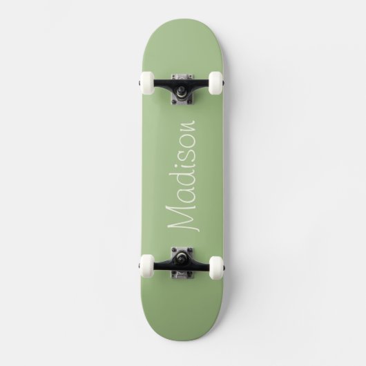 Grüne Solid-Farbe der hellen Seite mit Namen Skateboard (Vorderseite)