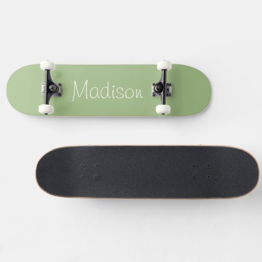 Grüne Solid-Farbe der hellen Seite mit Namen Skateboard (Horizontal)