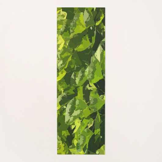 Grüne Sommer Natur Modernes abstraktes Blattwerk Yogamatte (Vorderseite)