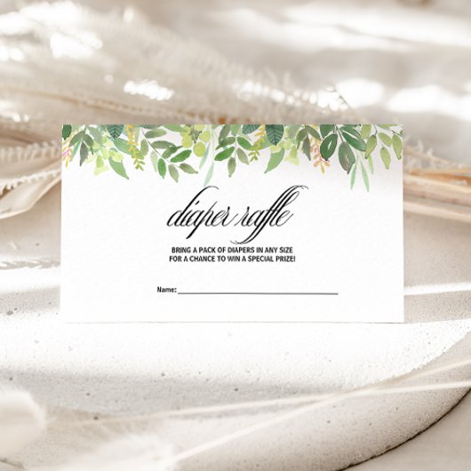 Grüne Sommerziel Windelwindung Begleitkarte