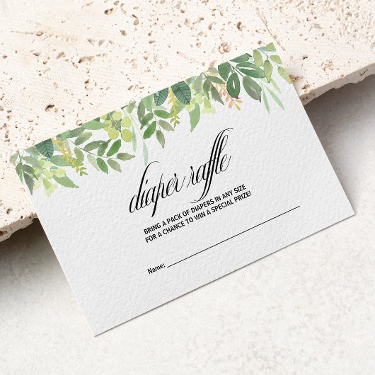 Grüne Sommerziel Windelwindung Begleitkarte