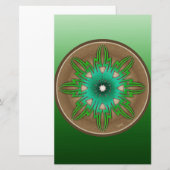 Grüne Sonne Briefpapier (Vorne/Hinten)