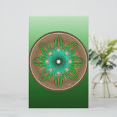 Grüne Sonne Briefpapier (Stehend Vorderseite)