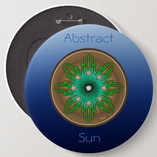 Grüne Sonne Button (Vorne & Hinten)