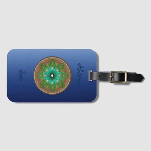 Grüne Sonne Gepäckanhänger (Vorderseite (Horizontal))