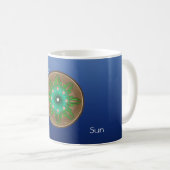 Grüne Sonne Kaffeetasse (VorderseiteRechts)